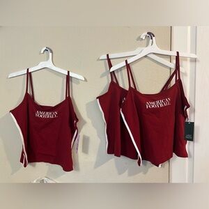 Women's Red Tank Tops, set of 3